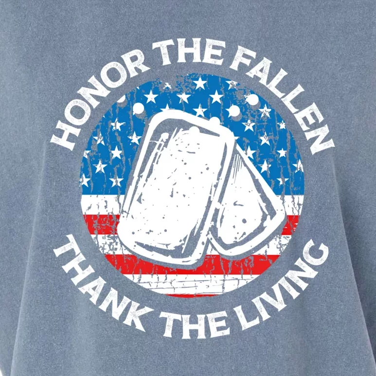 Honor The Fallen Thank The Living Veterans Day Appreciation Cool Gift Garment-Dyed Women's Muscle Tee