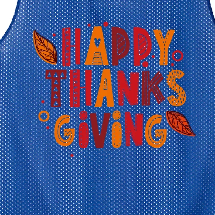 Happy Thanksgiving Funny Turkey Day Holiday Gift Meaningful Gift Mesh Reversible Basketball Jersey Tank