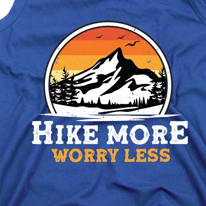 Hiking Tees Funny Camping Hike More Worry Less Cute Gift Tank Top