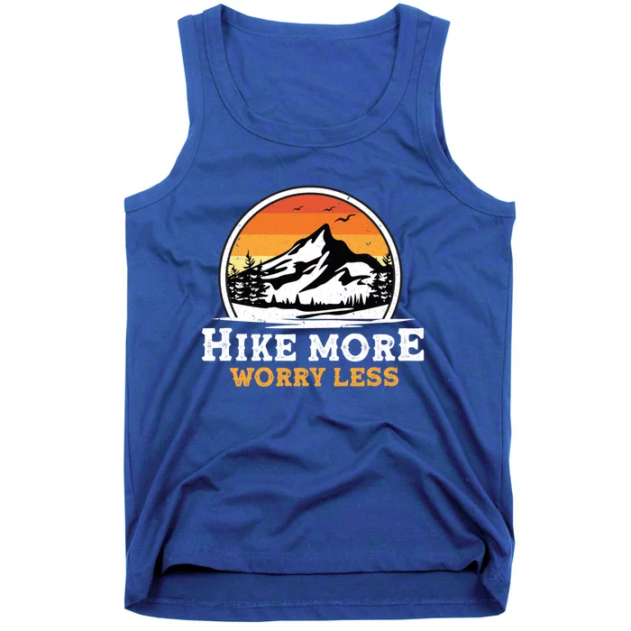 Hiking Tees Funny Camping Hike More Worry Less Cute Gift Tank Top