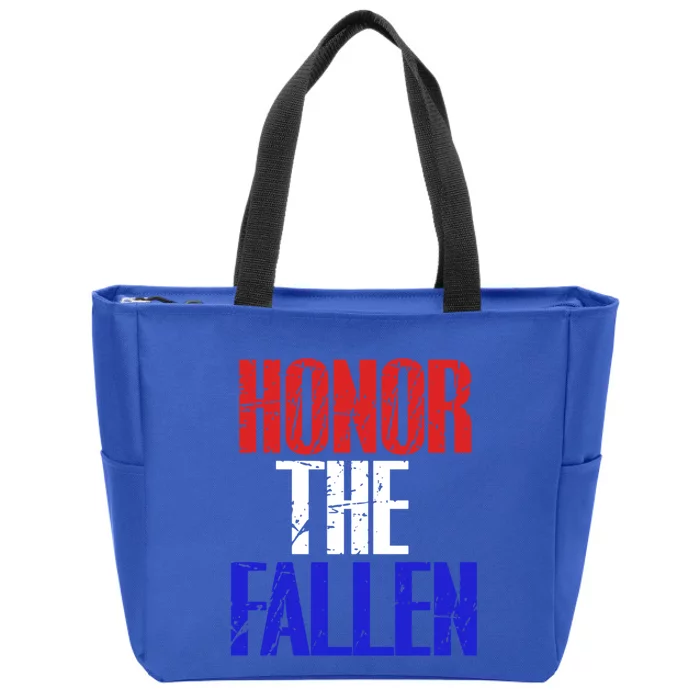 Honor The Fallen Veterans Military Gift Zip Tote Bag