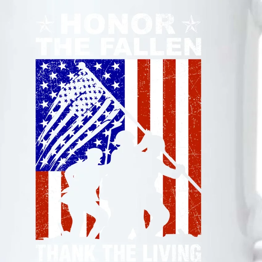 Honor The Fallen Thank The Living Memorial Day Veteran Gift Cool Gift Black Color Changing Mug