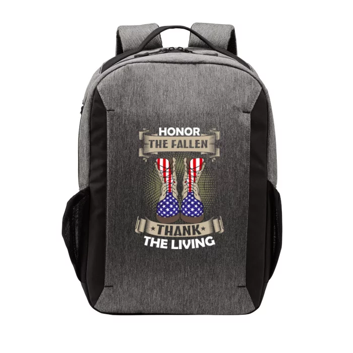 Honor The Fallen Thank The Living Memorial Day Veterans Gift Vector Backpack