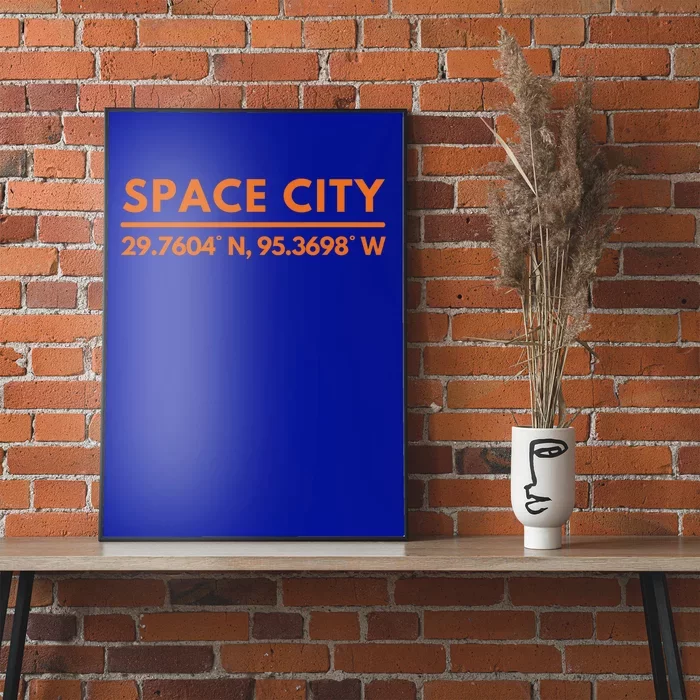 Houston Tx Fans Latitude And Longitude Space City Gift Poster