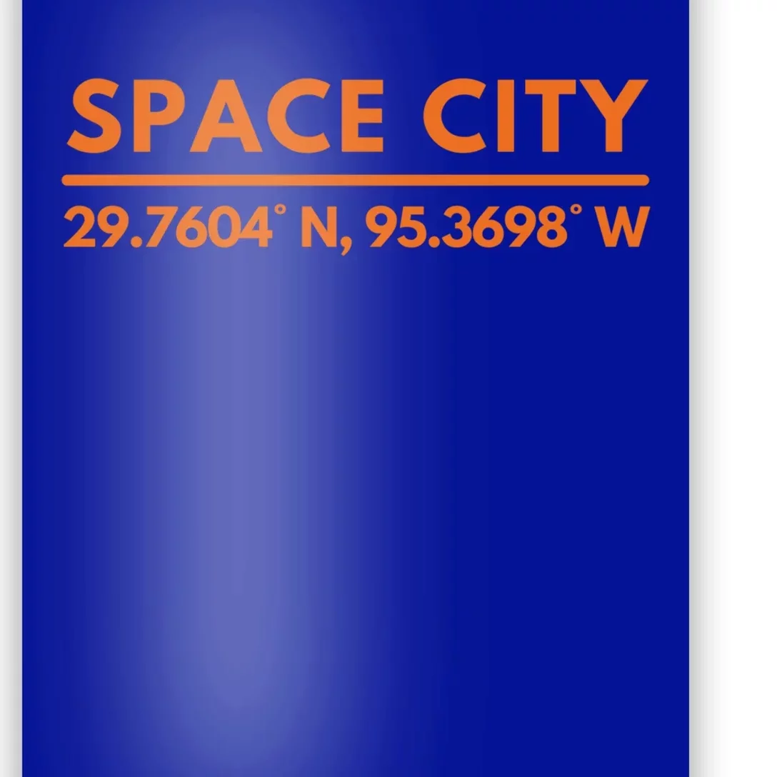 Houston Tx Fans Latitude And Longitude Space City Gift Poster