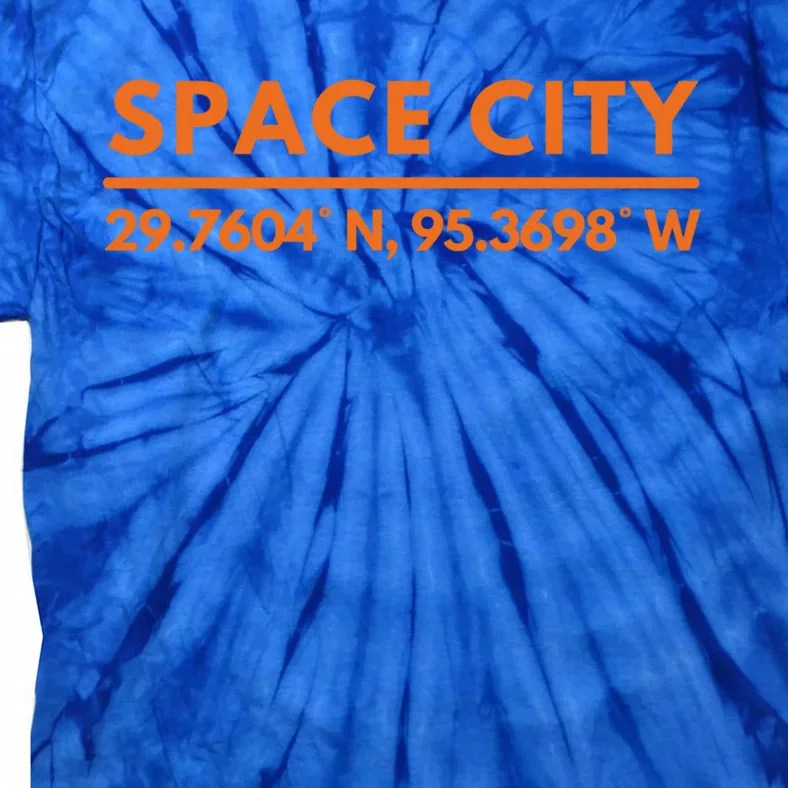 Houston Tx Fans Latitude And Longitude Space City Gift Tie-Dye T-Shirt