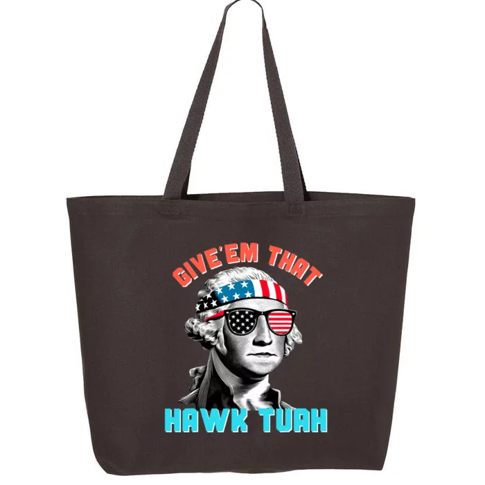 Hawk Tuah Funny 2024 4th Of July Meme 25L Jumbo Tote