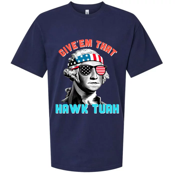 Hawk Tuah Funny 2024 4th Of July Meme Sueded Cloud Jersey T-Shirt