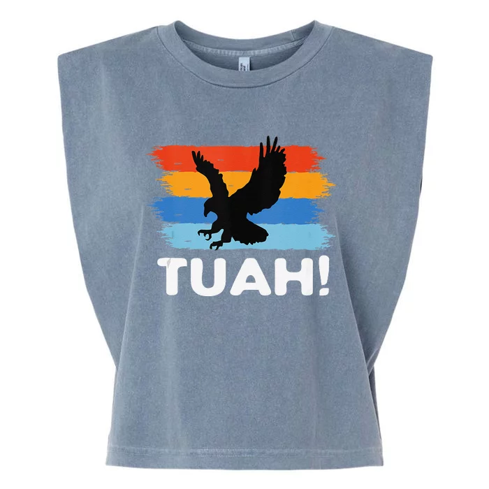 Hawk Tush Funny Parody Meme Vintage Retro Eagle Design Garment-Dyed Women's Muscle Tee