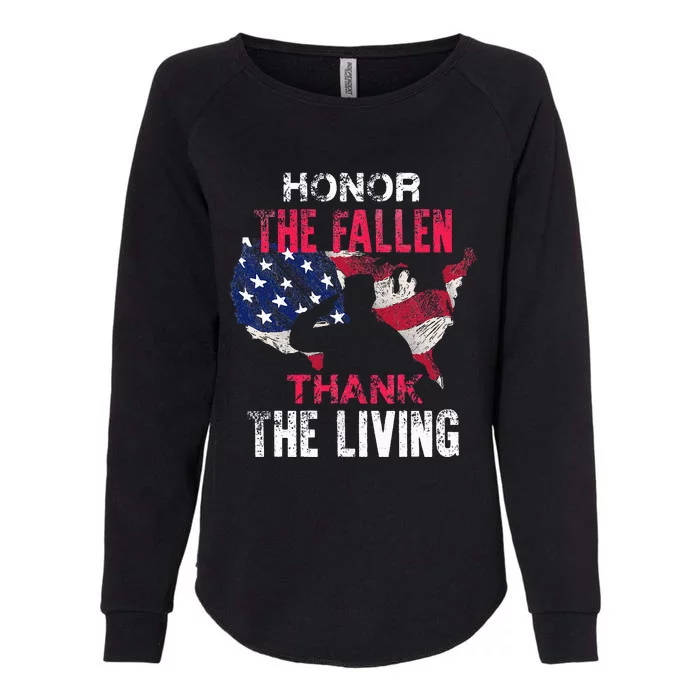 Honor The Fallen Veteran Themed Military Support Womens California Wash Sweatshirt