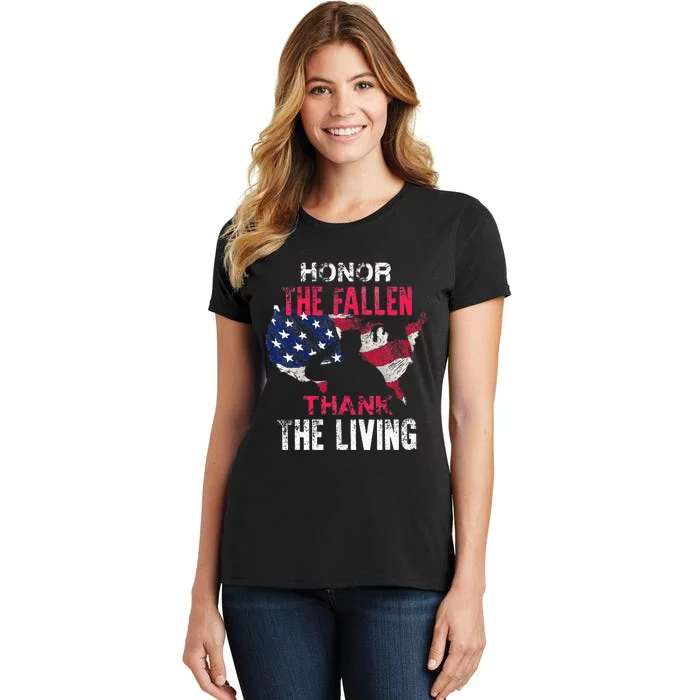 Honor The Fallen Veteran Themed Military Support Women's T-Shirt