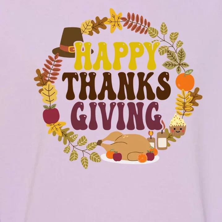 Happy Thanksgiving Fall Holiday Garment-Dyed Sweatshirt