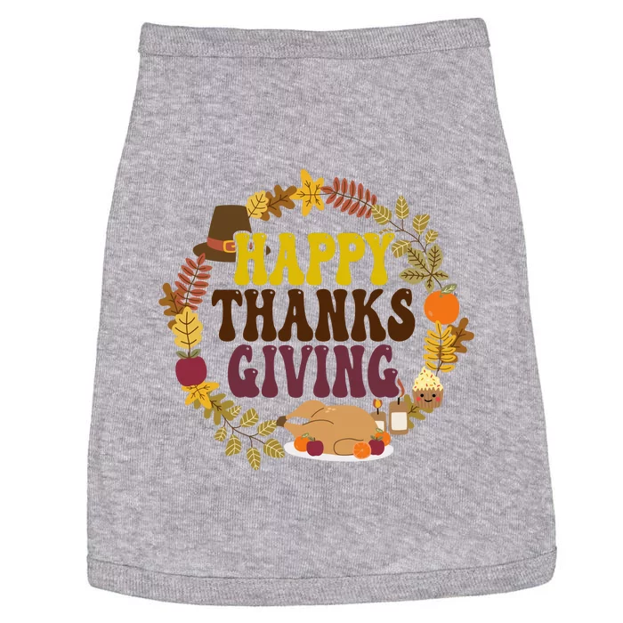 Happy Thanksgiving Fall Holiday Doggie Tank