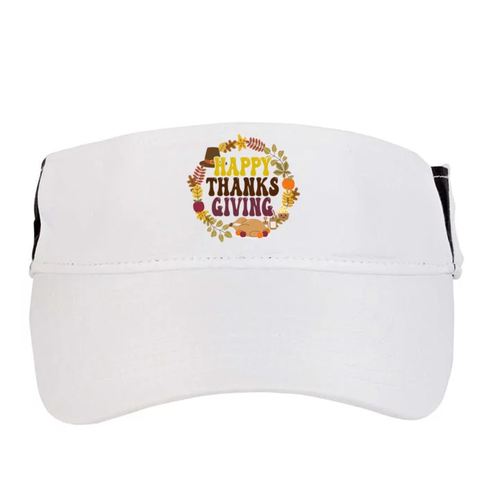 Happy Thanksgiving Fall Holiday Adult Drive Performance Visor