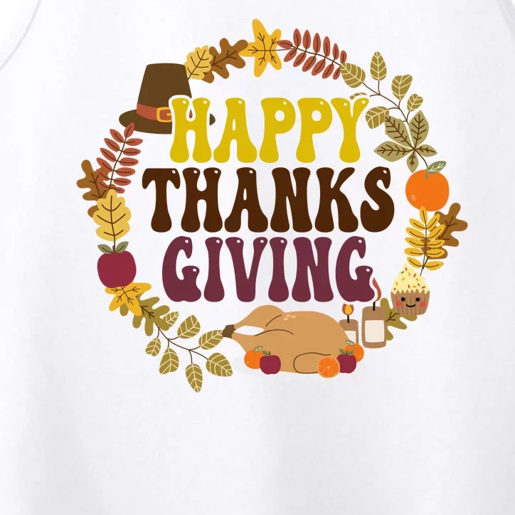 Happy Thanksgiving Fall Holiday Performance Tank