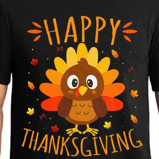 Happy Thanksgiving For Turkey Day Family Dinner Pajama Set