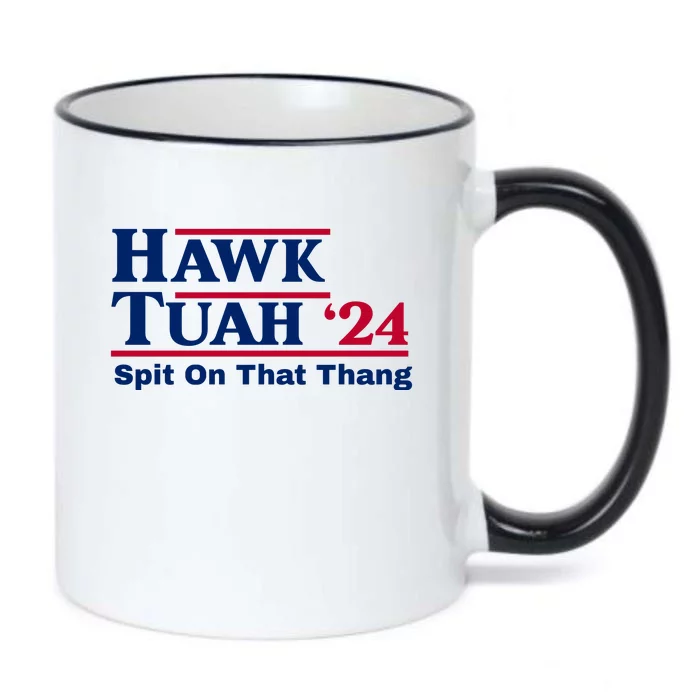 Hawk Tuah Funny Saying Black Color Changing Mug