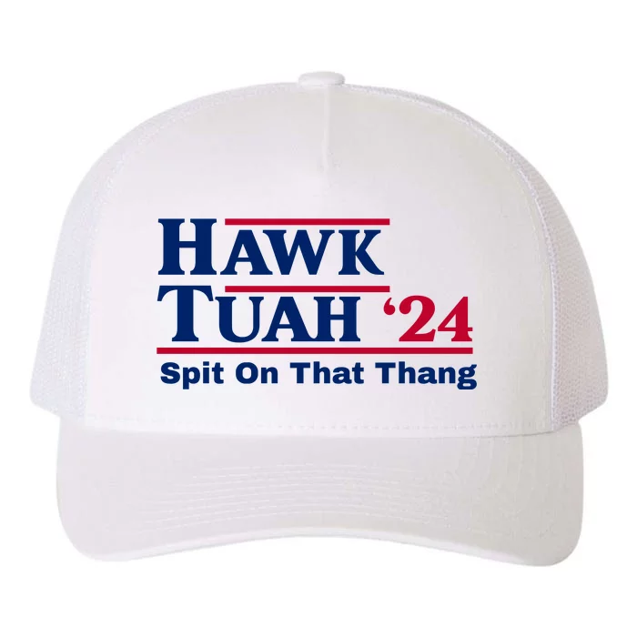 Hawk Tuah Funny Saying Yupoong Adult 5-Panel Trucker Hat