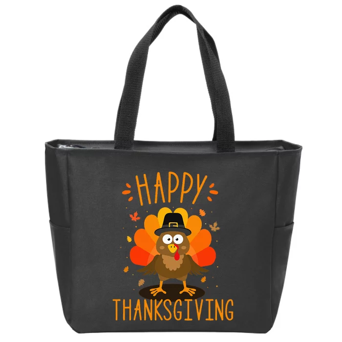 Happy Thanksgiving For Turkey Day Family Dinner Zip Tote Bag