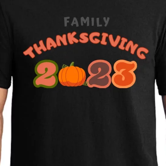 Happy Thanksgiving Fall Leaves Family Thanksgiving Tees Thanksgiving Wo Gift Pajama Set