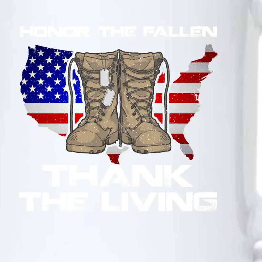 Honor The Fallen Thank The Living Military Veteran Gift Black Color Changing Mug