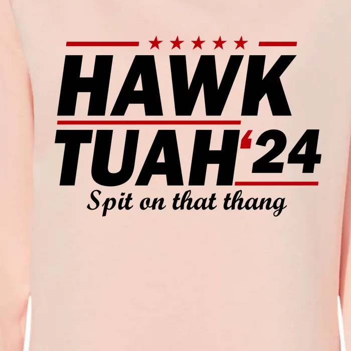 Hawk Tuah Funny Saying Womens California Wash Sweatshirt