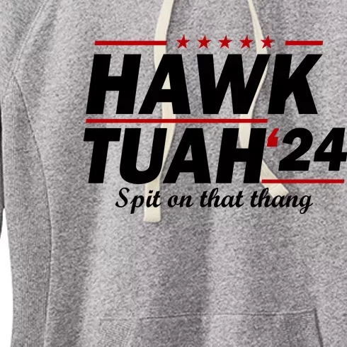 Hawk Tuah Funny Saying Women's Fleece Hoodie