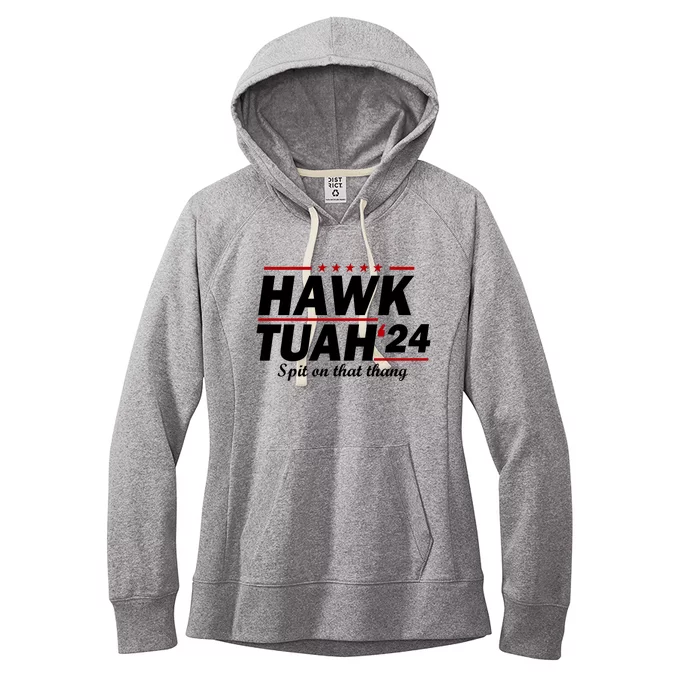 Hawk Tuah Funny Saying Women's Fleece Hoodie