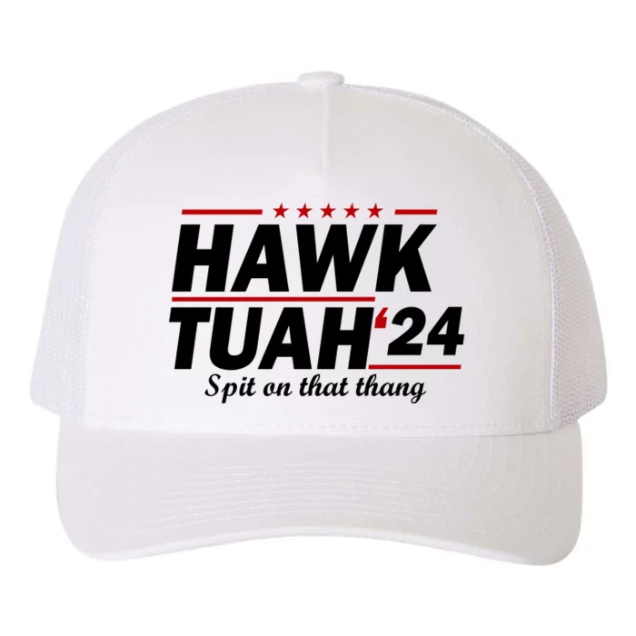 Hawk Tuah Funny Saying Yupoong Adult 5-Panel Trucker Hat