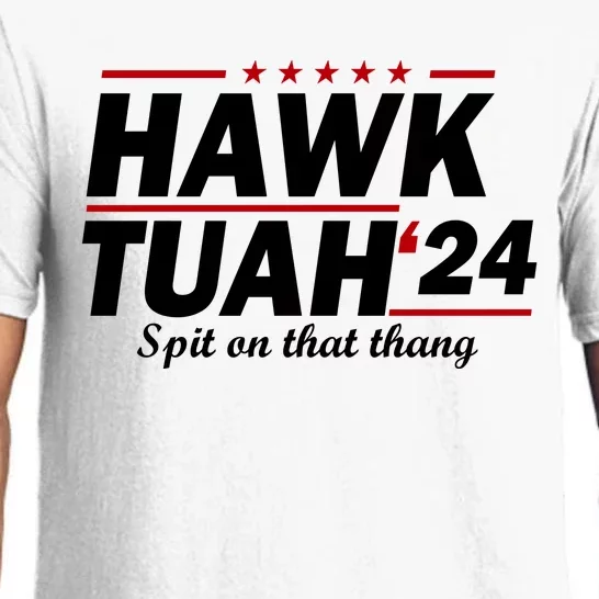 Hawk Tuah Funny Saying Pajama Set