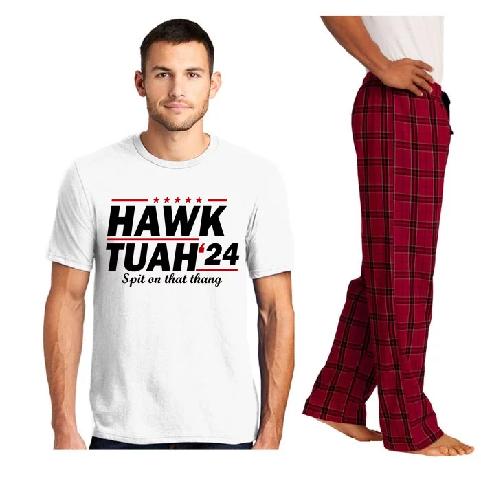 Hawk Tuah Funny Saying Pajama Set