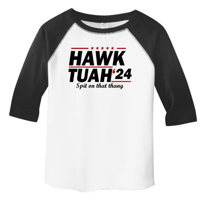 Hawk Tuah Funny Saying Toddler Fine Jersey T-Shirt