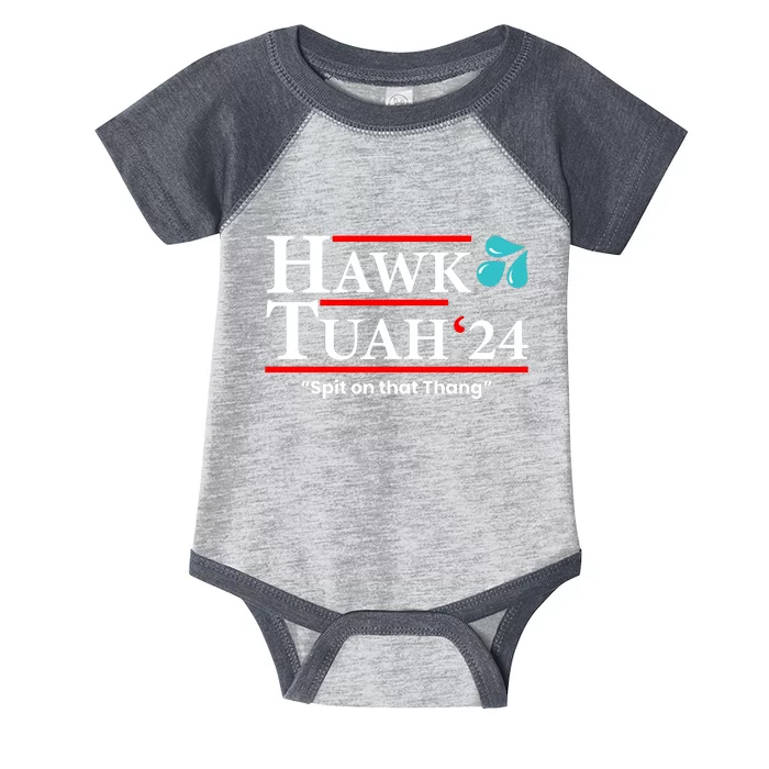 Hawk Tuah Funny Saying Infant Baby Jersey Bodysuit