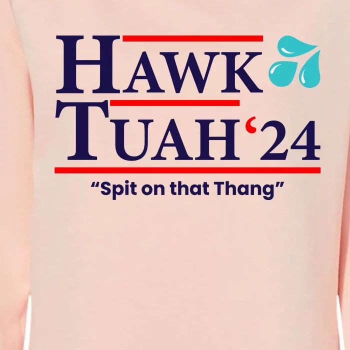 Hawk Tuah Funny Saying Womens California Wash Sweatshirt