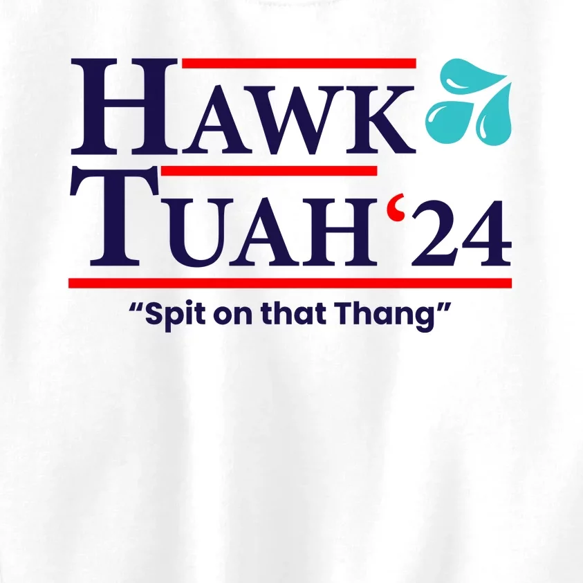 Hawk Tuah Funny Saying Kids Sweatshirt