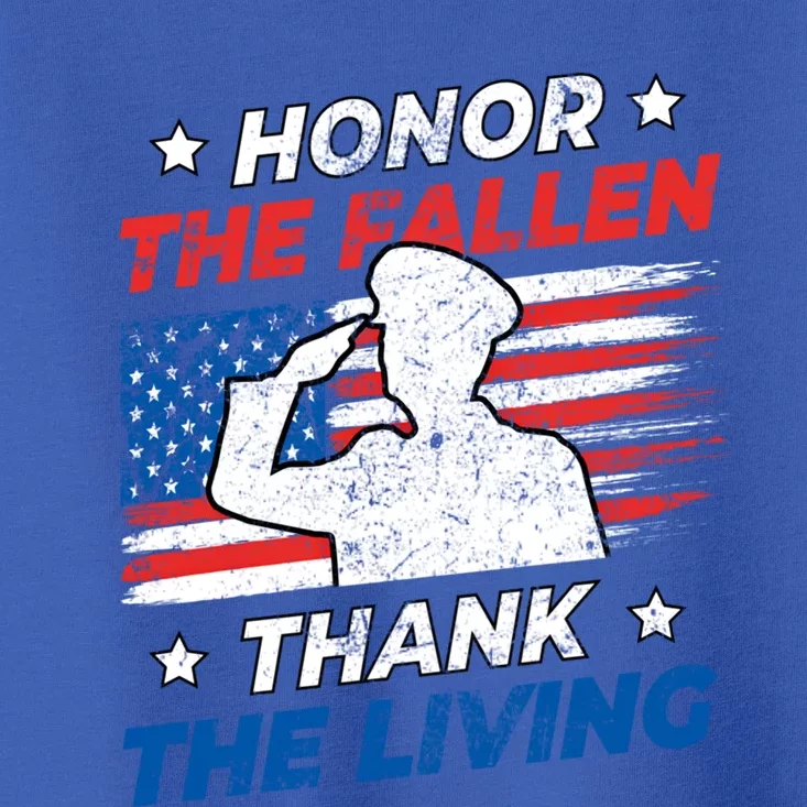 Honor The Fallen Thank The Living Patriotic Military Us Flag Gift Toddler T-Shirt