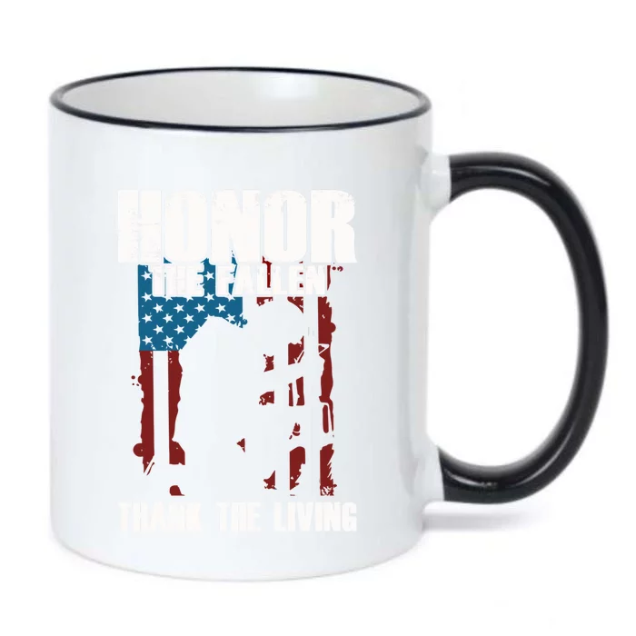 Honor The Fallen Usa Flag Military Veteran Support Gift Funny Gift Black Color Changing Mug