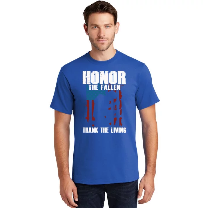 Honor The Fallen Usa Flag Military Veteran Support Gift Funny Gift Tall T-Shirt