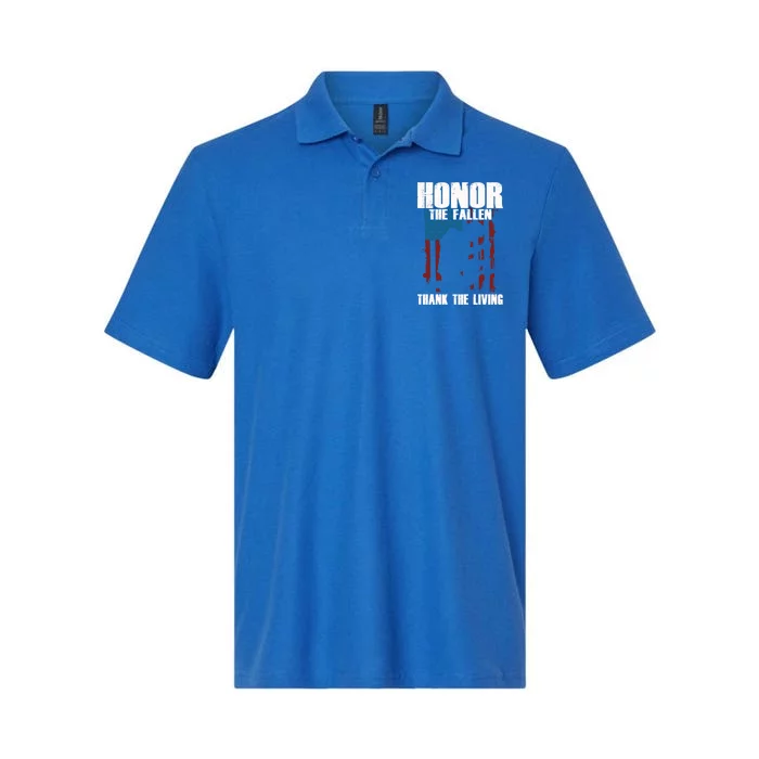 Honor The Fallen Usa Flag Military Veteran Support Gift Funny Gift Softstyle Adult Sport Polo