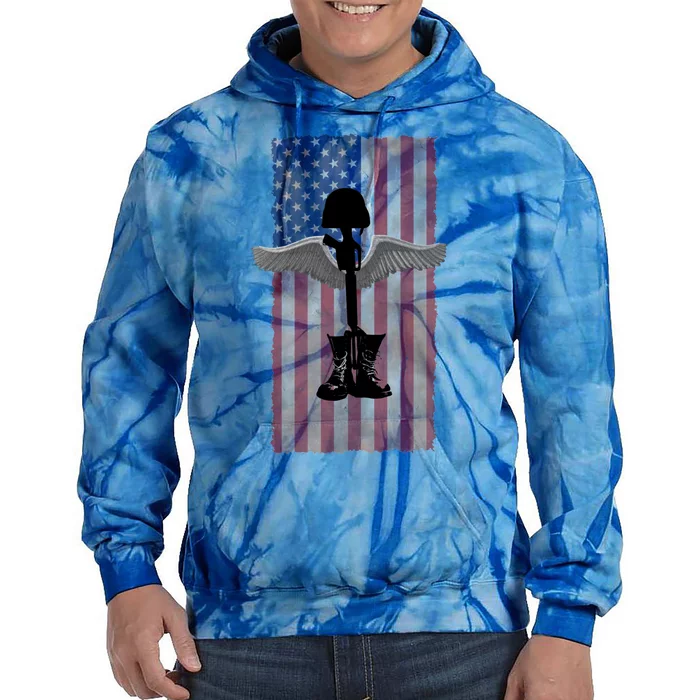 Honor The Fallen Thank The Living Military Brother Sister Cute Gift Tie Dye Hoodie