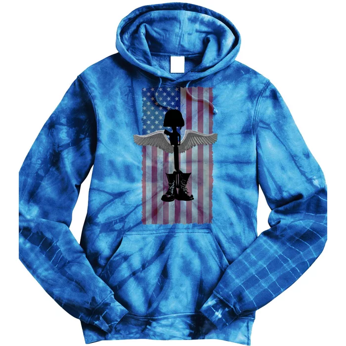 Honor The Fallen Thank The Living Military Brother Sister Cute Gift Tie Dye Hoodie