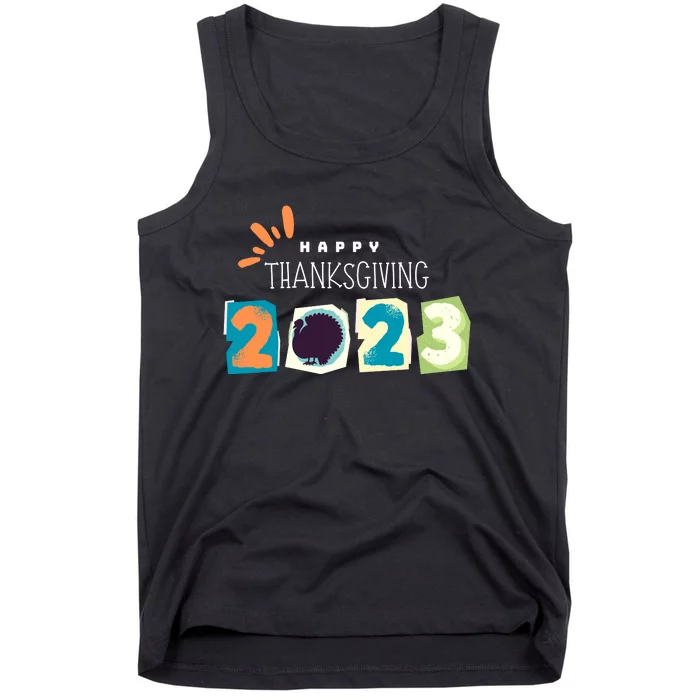 Happy Thanksgiving Fall Leaves Family Thanksgiving Tees Thanksgiving Wo Gift Tank Top