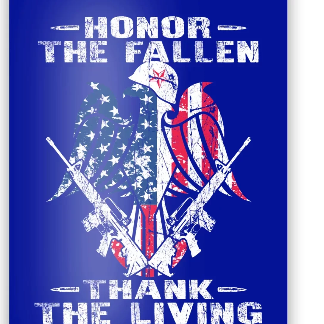 Honor The Fallen Thank The Living Patriotic American Veteran Gift Poster