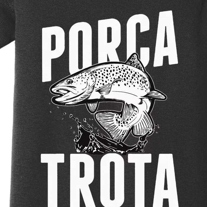 Holy Trout Fishing Trout Fisherman Gift Baby Bodysuit