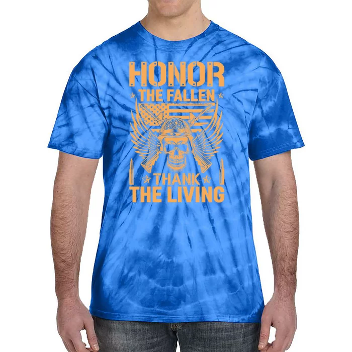 Honor The Fallen Thank The Living U S Veterans Great Gift Tie-Dye T-Shirt