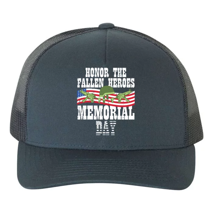 Honor The Fallen Heroes Memorial Day Us Flag Gift Yupoong Adult 5-Panel Trucker Hat