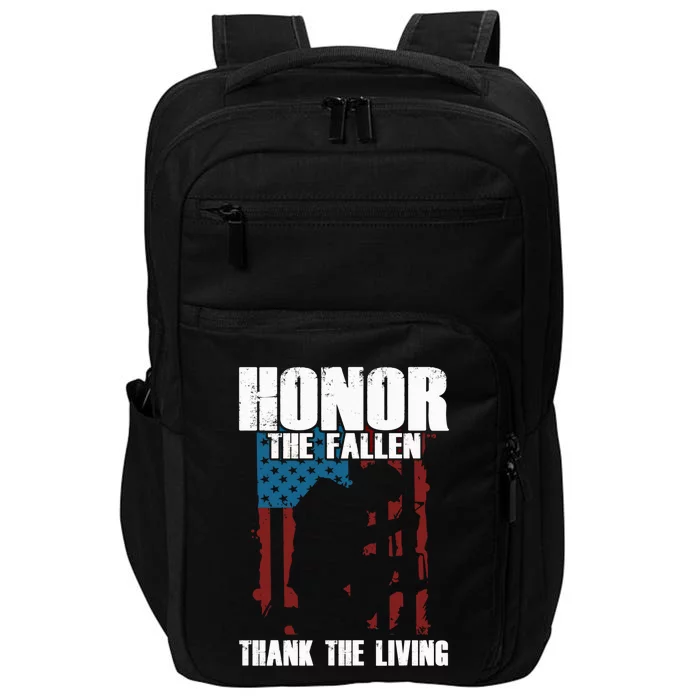 Honor The Fallen Usa Flag Military Veteran Support Gift Impact Tech Backpack