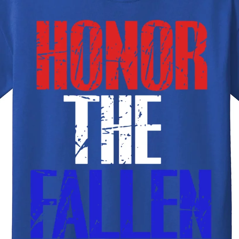 Honor The Fallen Veterans Military Gift Cool Gift Kids T-Shirt