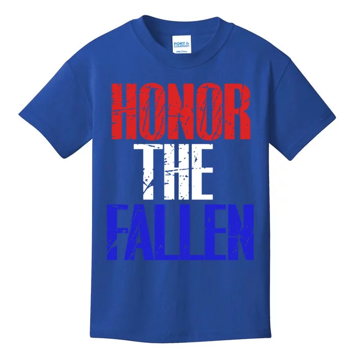 Honor The Fallen Veterans Military Gift Cool Gift Kids T-Shirt