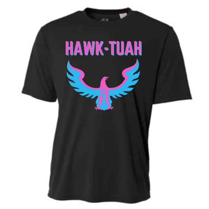 Hawk Tuah Funny Viral Meme Design Cooling Performance Crew T-Shirt